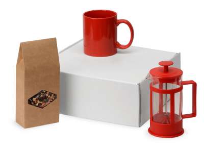 Подарочный набор с чаем, кружкой и френч-прессом Чаепитие под нанесение логотипа