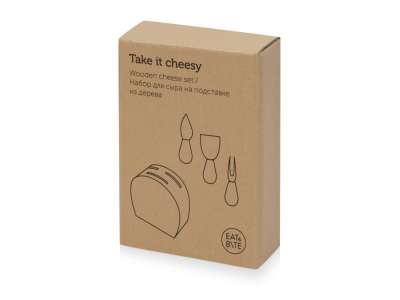 Набор из ножей для сыра на подставке Take it cheesy под нанесение логотипа