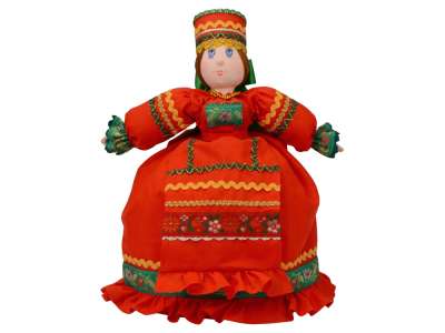Подарочный набор Кремлевский: кукла на чайник, чайник заварной с росписью под нанесение логотипа