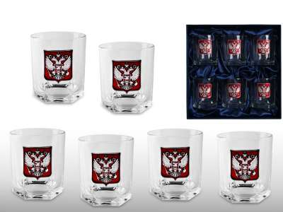 Набор стаканов для виски Российский стиль под нанесение логотипа