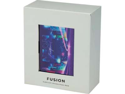 Беспроводной внешний аккумулятор Fusion, 10000 mAh под нанесение логотипа
