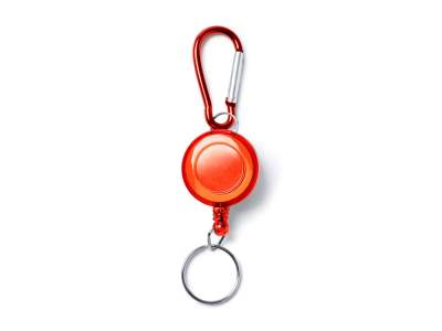 Брелок для ключей DOKI с карабином и выдвижным кольцом под нанесение логотипа