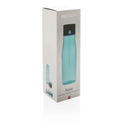Бутылка для воды Aqua из материала Tritan, синяя под нанесение логотипа