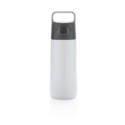 Герметичная вакуумная бутылка для воды Hydrate, белый под нанесение логотипа