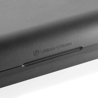 Спортивные беспроводные наушники Urban Vitamin Pacifica с защитой IPX5 из переработанного пластика R под нанесение логотипа
