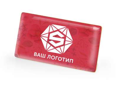 Значок металлический Прямоугольник под нанесение логотипа