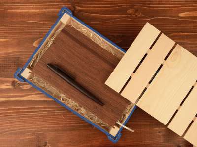 Подарочная деревянная коробка под нанесение логотипа